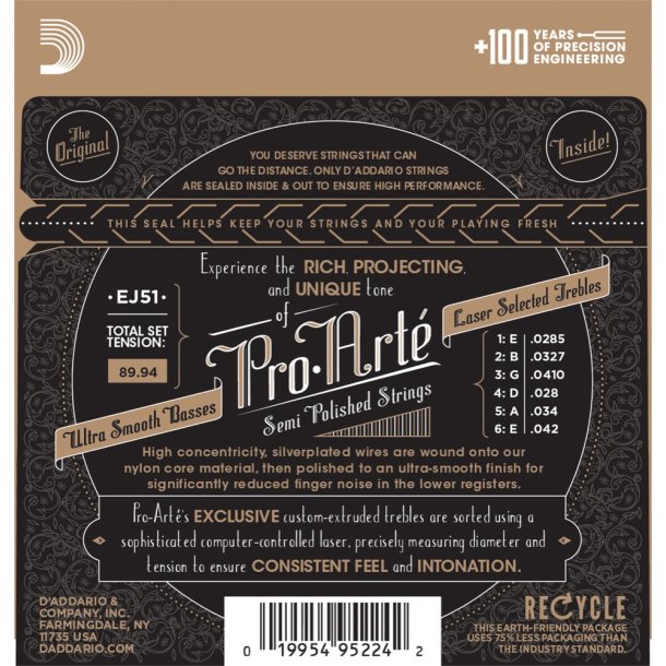 D'Addario EJ51, Hard Semi-Polished